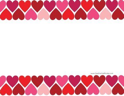 Free Heart Border Templates | Add text and/or images or print blank