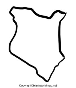 Printable Blank Kenya Map with Outline, Transparent MapKenya