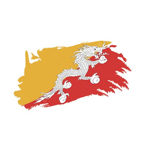 Bhutan Flag With Waving Brush Stroke Clipart Hd Images Bhutan Flag ...