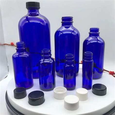 Blue Boston Round Glass Bottle all size--ZHENGZHOU CENTURY COMPANY LTD