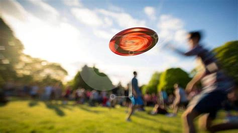 Group of People Playing Frisbee stock photo | Creative Fabrica