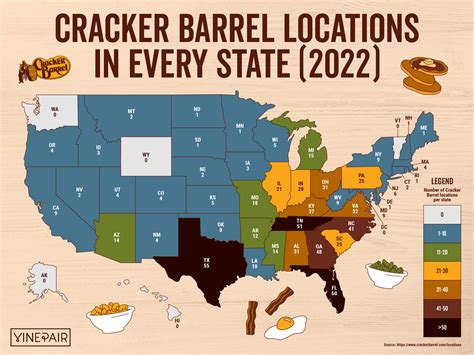 Us Map Of Cracker Barrel Locations - Crissy Christine