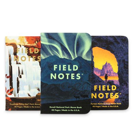 Field Notes • National Parks, Series E • Denali, Cuyahoga & Olympic National Parks