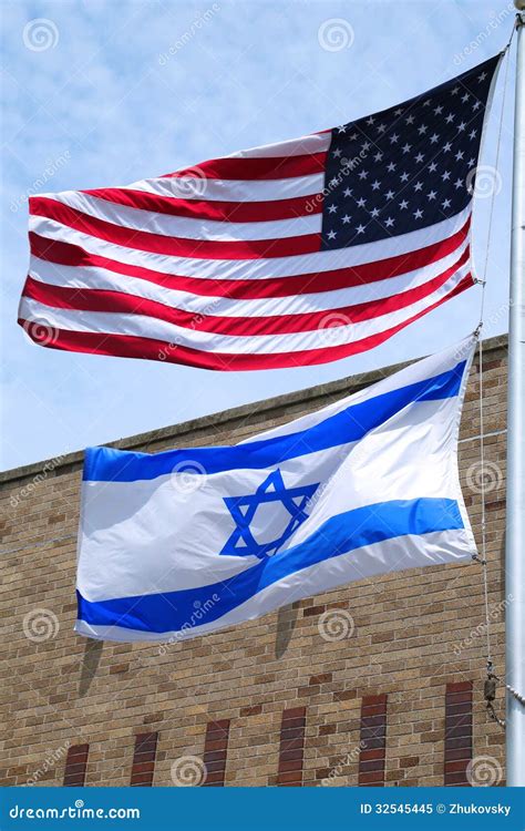 American And Israeli Flags Flying High In Brooklyn, New York Royalty ...