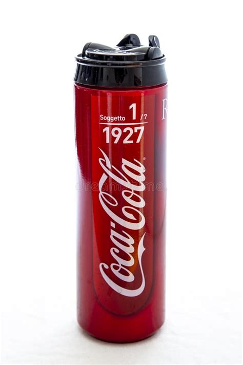 Red Stainless Coca-Cola Water Bottle Editorial Stock Photo - Image of ...