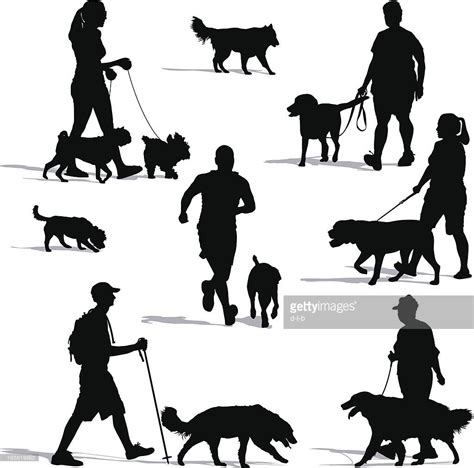 Dogs walking silhouette png transparent walk with dog silhouettes 50s ...