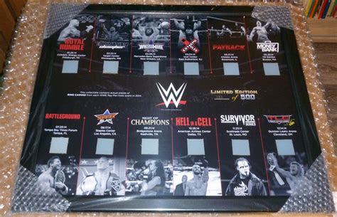 WWE PLAQUE FRAMED COMMEMORATIVE PAY PER VIEW RING CANVAS ONLY 500 IN ...