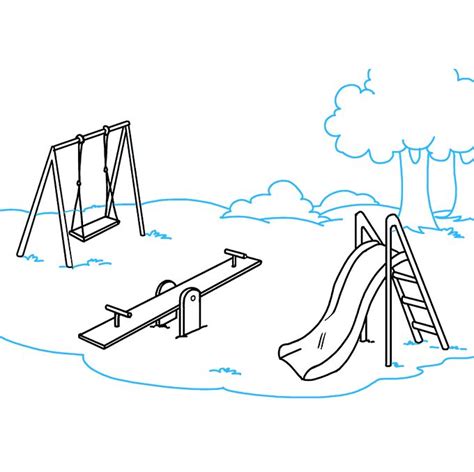 How to Draw a Playground: Step by Step