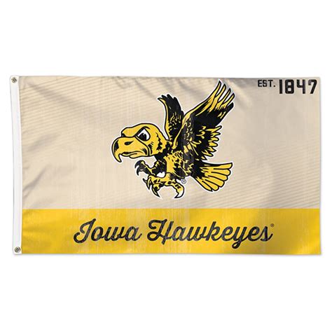 Iowa Hawkeyes Vintage Flying Herky Flag