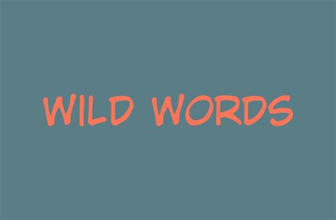 Wild Words Font - Fonts Hut