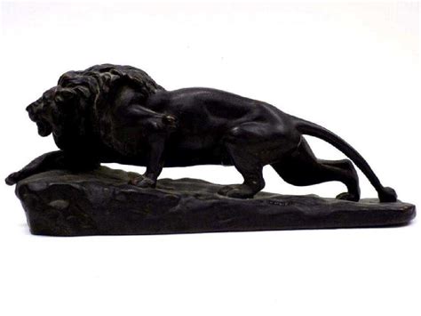 ISIDORE BONHEUR - PROWLING LION BRONZE SCULPTURE