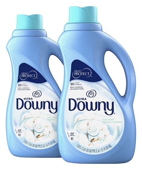 Downy Ultra Cool Cotton Liquid Fabric Softener, 2 Count, 51 Fluid Ounce Each - Walmart.com