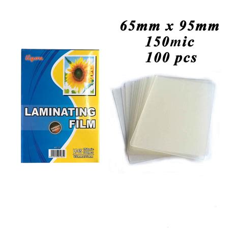 65mm x 95mm LAMINATE LAMINATING FILM 150 Microns Thickness (100 pcs) | Shopee Malaysia