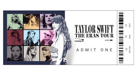 Taylor Swift The Eras Tour Tickets (Editable in Canva)