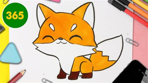 COMMENT DESSINER RENARD KAWAII - dessins kawaii faciles APPRENDRE À DESSINER DES ANIMAUX KAWAII ...