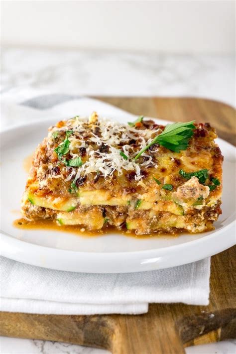 Keto Lasagna with Zucchini Noodles - Green and Keto