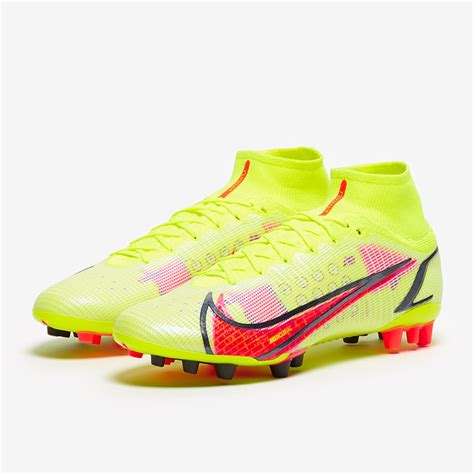 Nike Mercurial Superfly VIII Elite AG - Volt/Bright Crimson/Black - Mens Boots | Pro:Direct Soccer