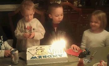 Birthday Cake Burning Candles Fire Gif / Birthday Cake Fail GIF ...