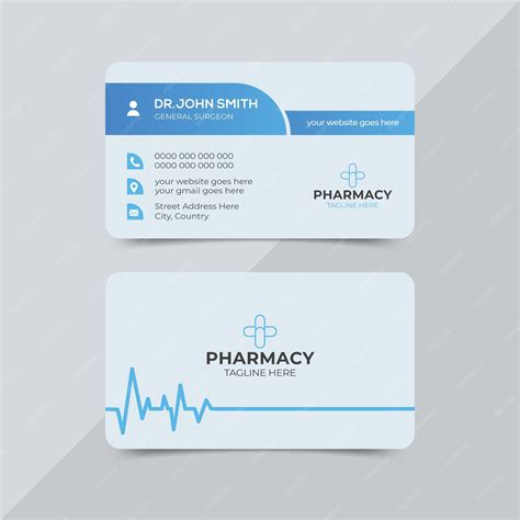 Premium Vector | Professional medical business card design