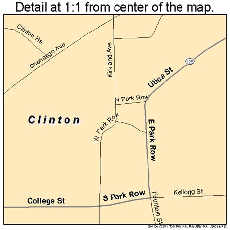 Clinton New York Street Map 3616419