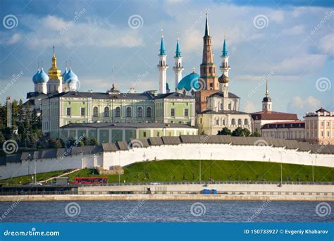 Kazan, Republic of Tatarstan, Russia. View of the Kazan Kremlin with ...