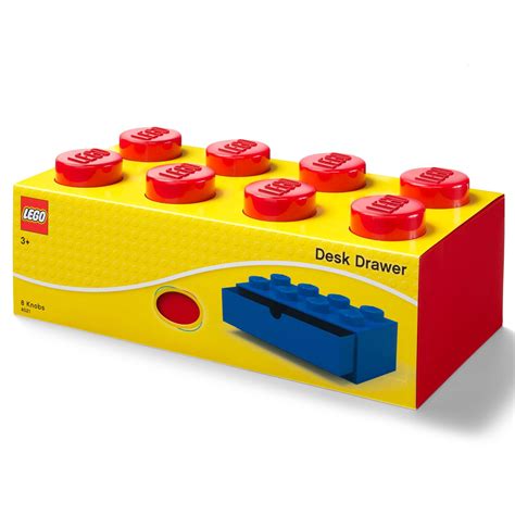 LEGO BRICK STORAGE DESK DRAWER 8 KNOBS GIANT BUILDING BLOCK - RED 5711938032012 | eBay