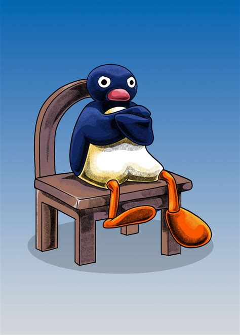 'Angry Pingu Meme' Poster, picture, metal print, paint by Adam Project ...