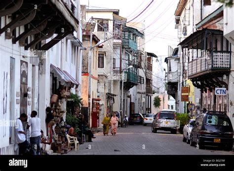 Mbabak Hinawy Street, Old Town, Mombasa, Kenya Stock Photo - Alamy