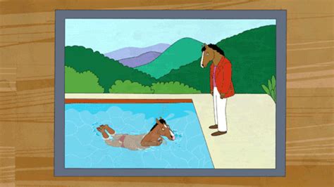 Pool Swimming GIF by BoJack Horseman - Find & Share on GIPHY