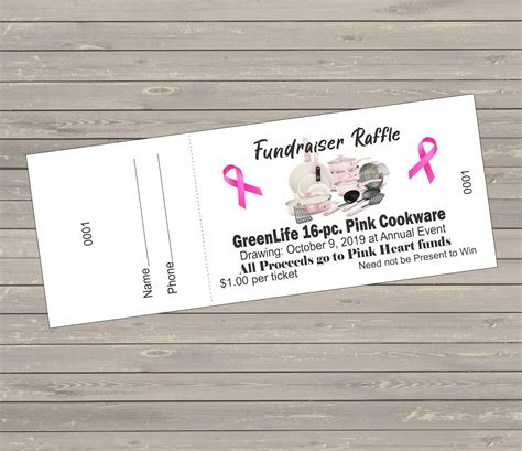 Custom Printed Numbered Raffle Tickets With Perforated Stub for Fundraisers, Benefits, and Any ...