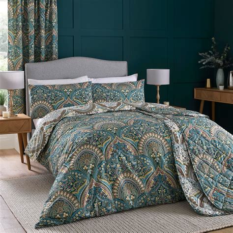 D&D Palais Teal Duvet Cover Set | Aldiss of Norfolk