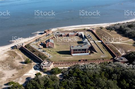 Aerial View Of Fort Clinch Stock Photo - Download Image Now - Civil War, Florida - US State ...