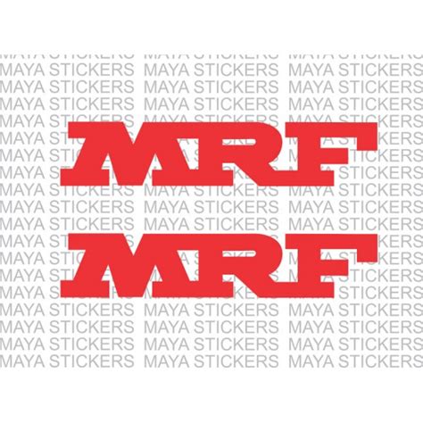 MRF logo stickers for Cars, Bikes and Helmet