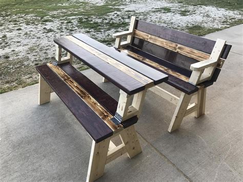 Convertible Picnic Table and Bench - buildsomething.com | Picnic table bench, Diy picnic table ...