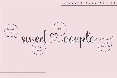 Heart Font Font for Cricut Font with Tails Wedding Font | Etsy