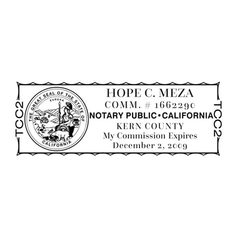 State of CaliforniaCustom Rectangle Self-Inking NOTARY SEAL RUBBER ...