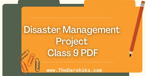 Disaster Management Project Class 9 & 10 PDF 2024