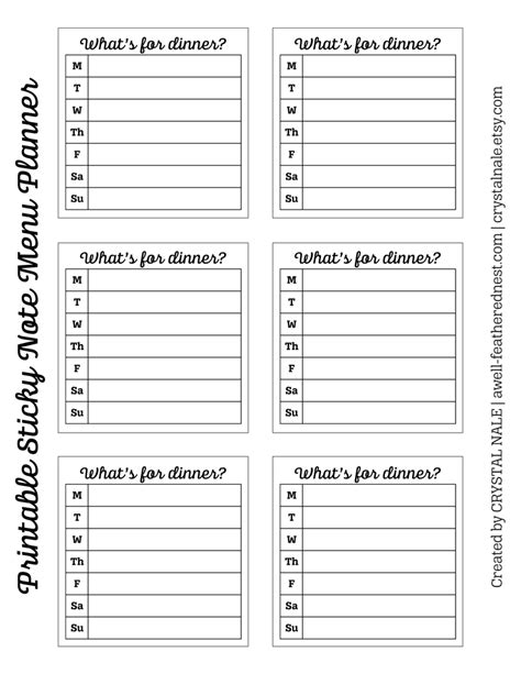 Printable Post It Notes Template - Detrester.com