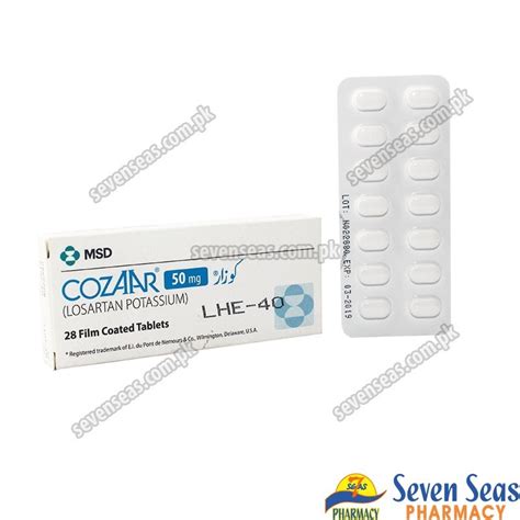 COZAAR TAB 50MG (2X14) - Seven Seas Pharmacy - Pakistan Online Pharmacy - Lahore