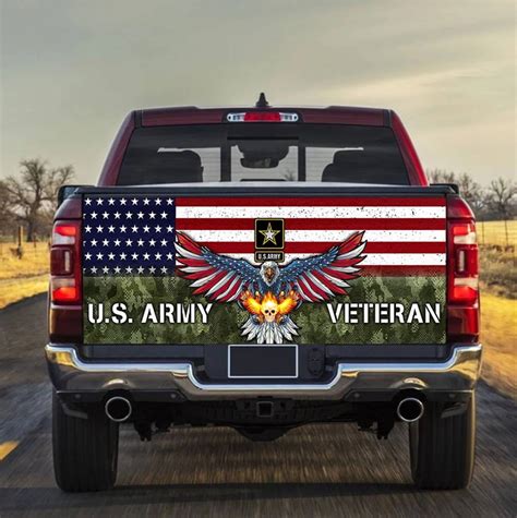 Decal fits cars Us Army Veteran Truck Tailgate Decal | Etsy