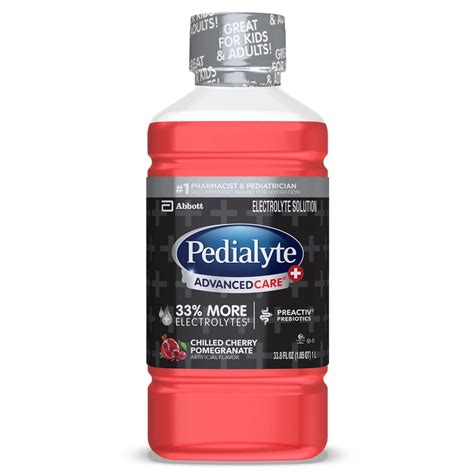 Pedialyte Electrolyte Solution Advanced Care Plus, Chilled Cherry ...