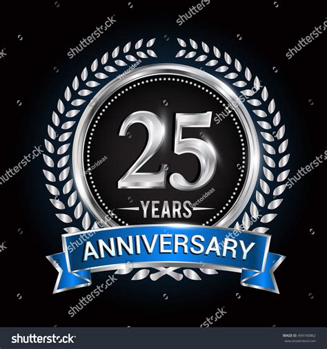 Birthday Celebration Logo 25 Years Wreath Stock Vector (Royalty Free ...