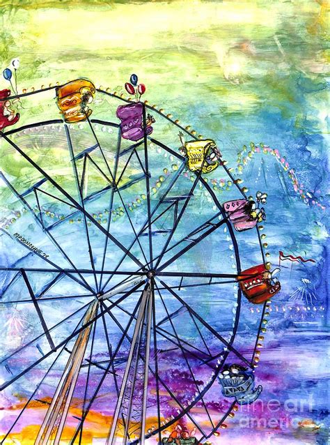 Ferris Wheel Play Painting by Patty Donoghue