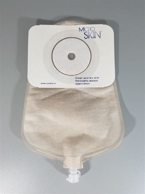 Urostomy 9" Clear Urostomy Pouch - Cymed Micro Skin