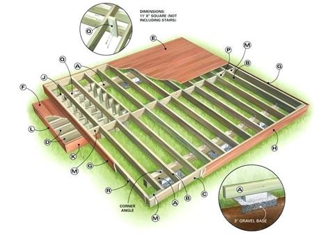 10x12 Deck Plans Island Deck Construction Drawings 10 X 12 Floating Deck Plans | Building a ...