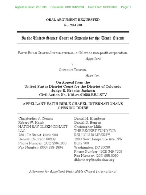 20-1230 Appellant's Opening Brief | PDF | First Amendment To The United ...