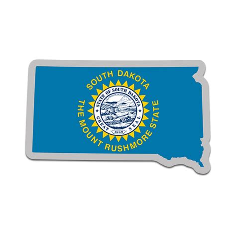 Graphics Decals South Dakota State Shaped Flag Sticker Decal Vinyl SD money-sense.net