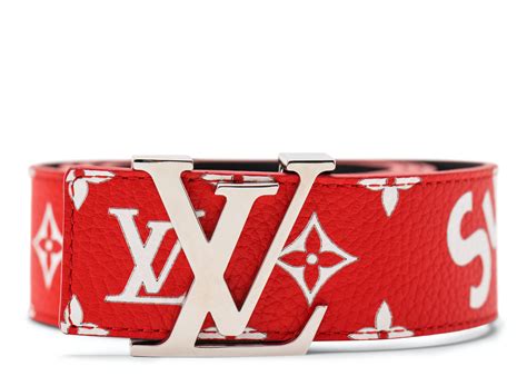 Louis Vuitton x Supreme Initiales Belt 40 MM Monogram Red - ES