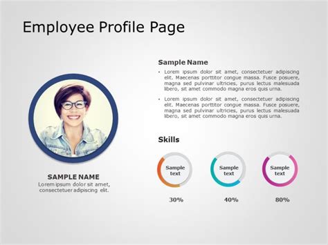 a woman with glasses is in the center of this powerpoint slide presentation for employees