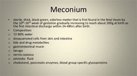 Meconium stained amniotic fluid aspiration syndrome